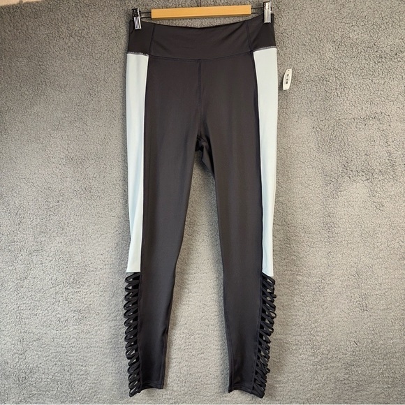 Adore Me Women's Pants Gray Large Aadya‎ Wide Waistband Yoga Pull-On Leggings - Picture 1 of 12